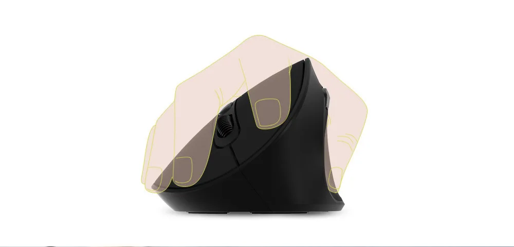 Delux M618se 2.4G Wireless Mouse Ergonomic Vertical 6 Buttons 1600Dpi Optical Office Computer Mice Gaming Foroverwatch Pc Laptop