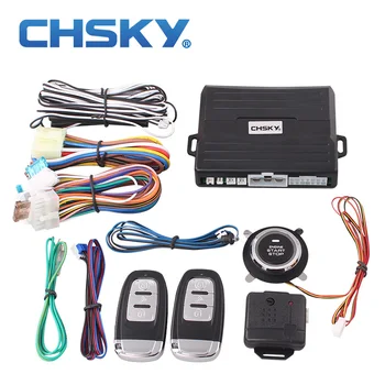 

CHSKY Universal Car Start Entry Push Start Stop Button RFID Keyless Remote Start Stop Push Engine Central Lock Car Alarm System