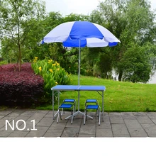 Двойное укрепление складной стол наружные складные стулья набор из алюминиевого сплава складной стол