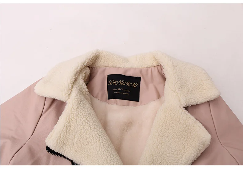 Ideacherry/Детское пальто из искусственной кожи, утепленные куртки из искусственной кожи для маленьких девочек, верхняя одежда для детей