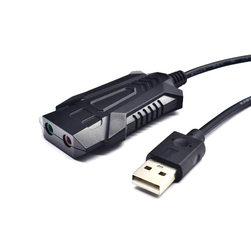 Внешняя звуковая карта USB аудиокарта со светодиодным индикатором адаптер для
