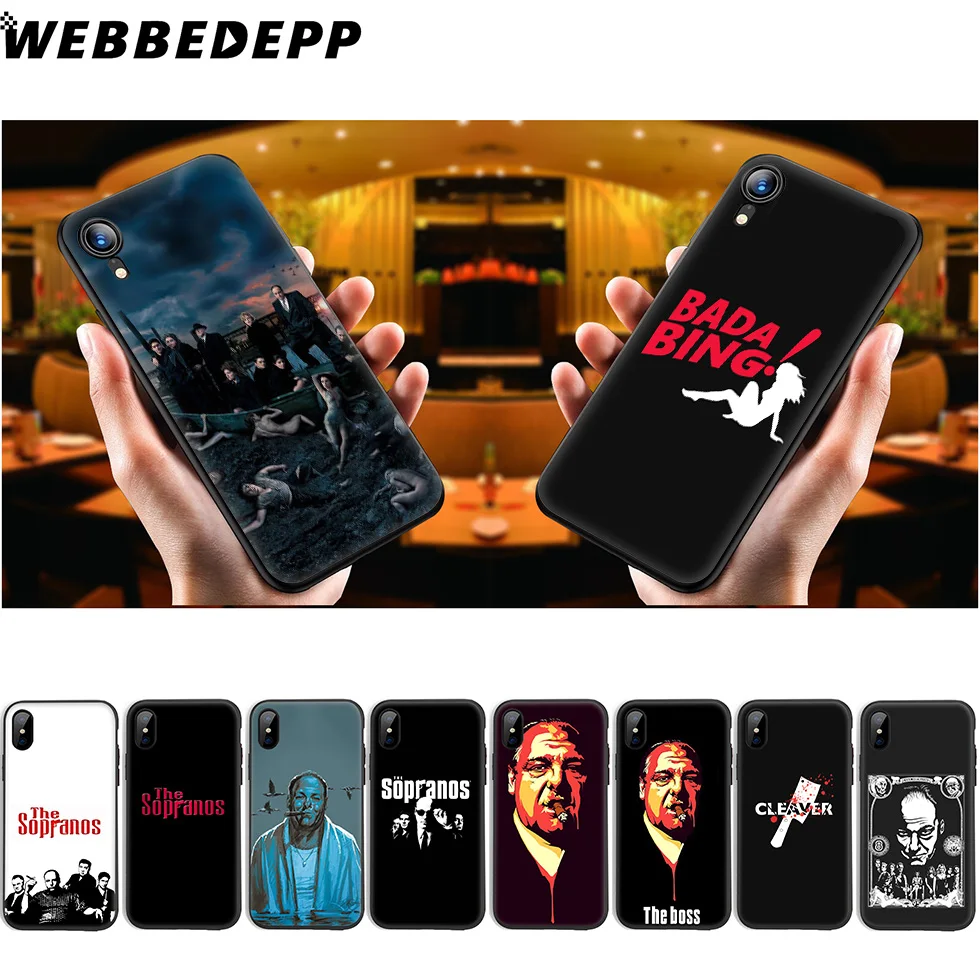 

WEBBEDEPP The Sopranos Tv Shows Soft Silicone Case for iPhone 11 Pro Xr Xs Max X or 10 8 7 6 6S Plus 5 5S SE Case 8 Plus