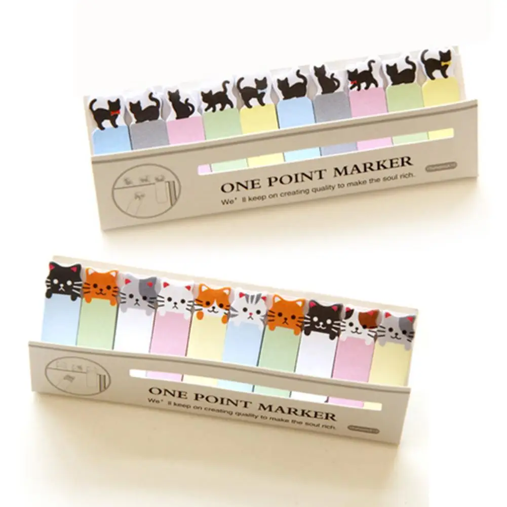 

Office Writing Cute Funny Joy Cat Style Sticker Post It Bookmark Memo Marker Point Flags Sticky Notes stationery A30