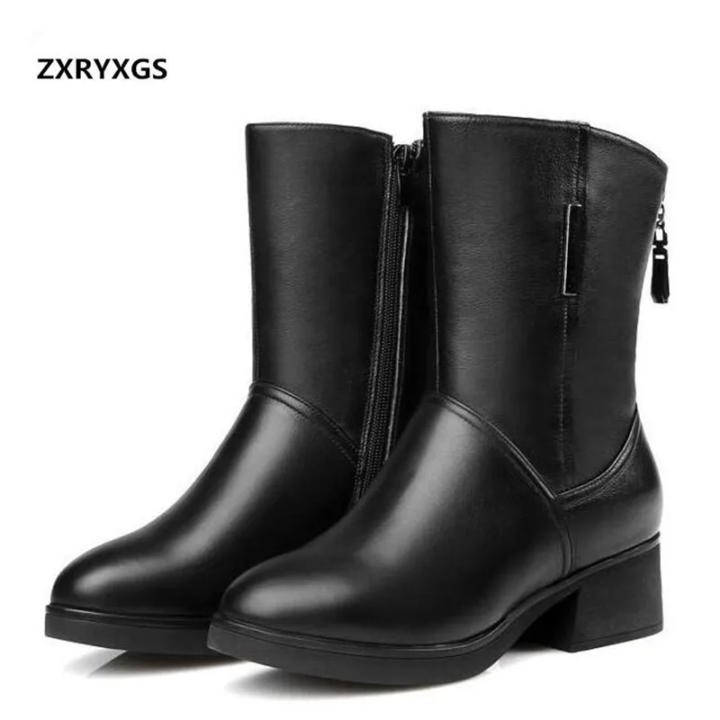Grande Marque De Hiver Bottes Chaussures Inside Zxryxgs Une Femmes En Cuir Véritable Neige Wool 2018 Nouvelle Laine Black Martin Taille Fourrure 5dFnwx7q