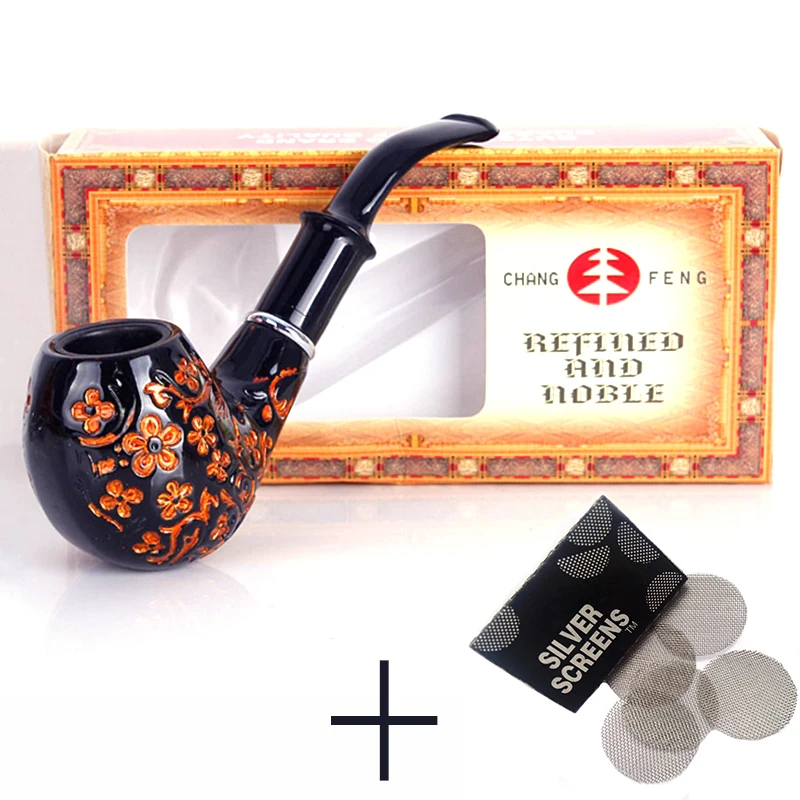 

Classic Carve Plum Flower Pipe Chimney Filter Smoking Pipe Herb Tobacco Pipe Cigar Narguile Grinder Cigarette Holder