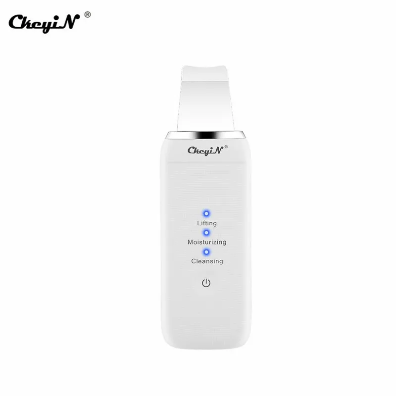 Professional Ultrasonic Skin Scrubber Ion Deep Face Cleaning Peeling USB Rechargeable Facial Care Device Beauty Instrument P40