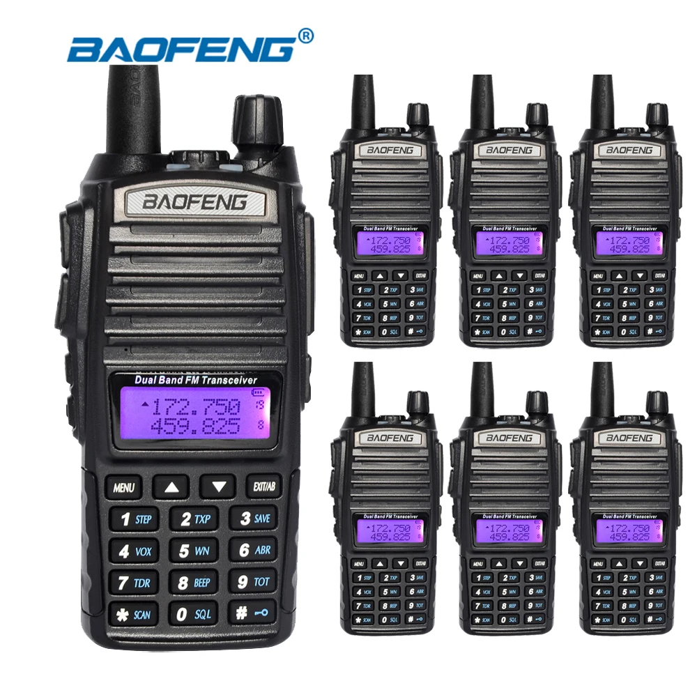 imágenes para 6 unids/lote portátil radio de dos vías de BAOFENG UV-82 VHF/UHF 136-174/400-520 MHz Dual Band Radio Walkie Talkie CB Radioaficionados UV82 imágenes para 6 unids/lote portátil radio de dos vías de BAOFENG UV-82 VHF/UHF 136-174/400-520 MHz Dual Band Radio Walkie Talkie CB Radioaficionados UV82