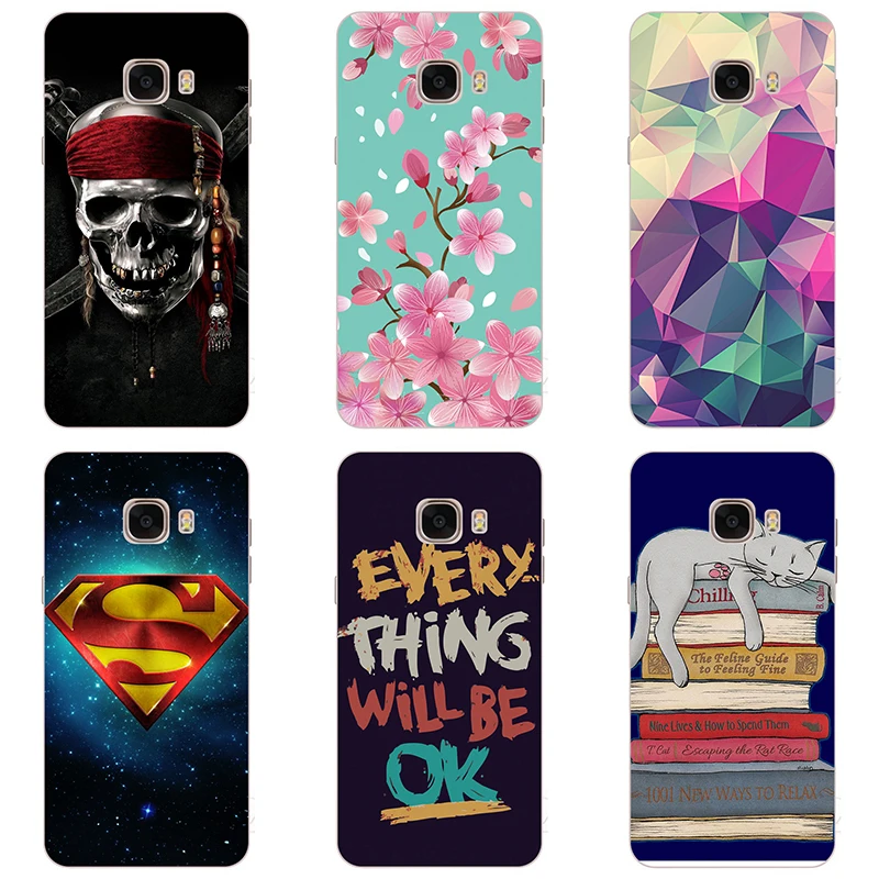 

Soft TPU phone case cover For Samsung GALAXY C5 SM-C5000 phone shell Color printing originality design Painted soft case shell