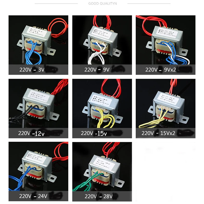 Преобразователь мощности переменного тока 6 в 9 в 12 В 15 в 18 в 24 В Выходное напряжение 5 Вт EI41* 20 медный сердечник вход 220 В 50 Гц силовой трансформатор