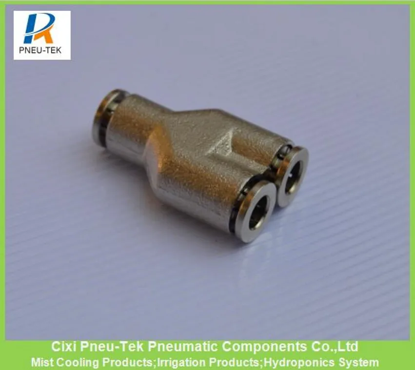 

(10pcs/pack)Quick Coupling Equal Y Connector 10mm. Quick Coupling Slip lock Tee . for mist cooling system