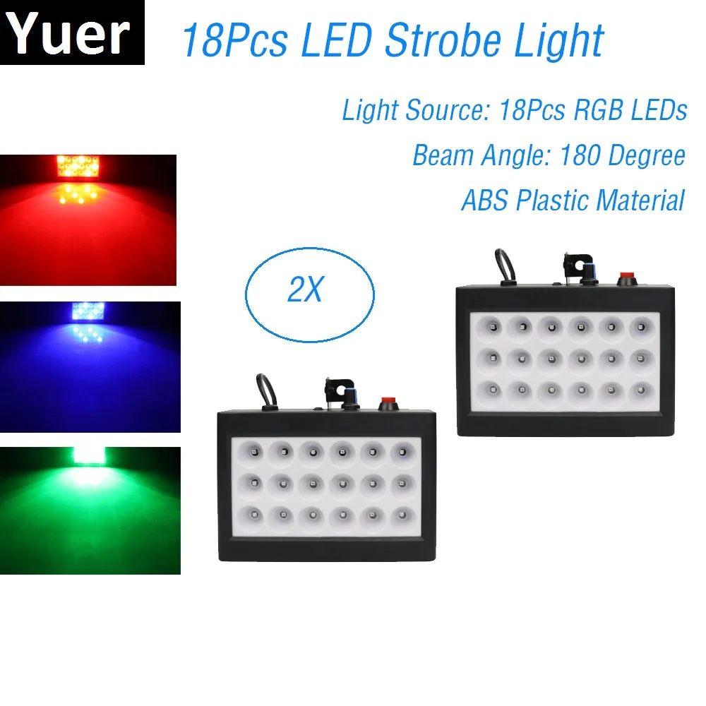

RGB Strobe Light LED Disco Lights Stage Flashlight 18W DJ Flashing Stage Light For KTV Party Lighting Christmas Decoration Home
