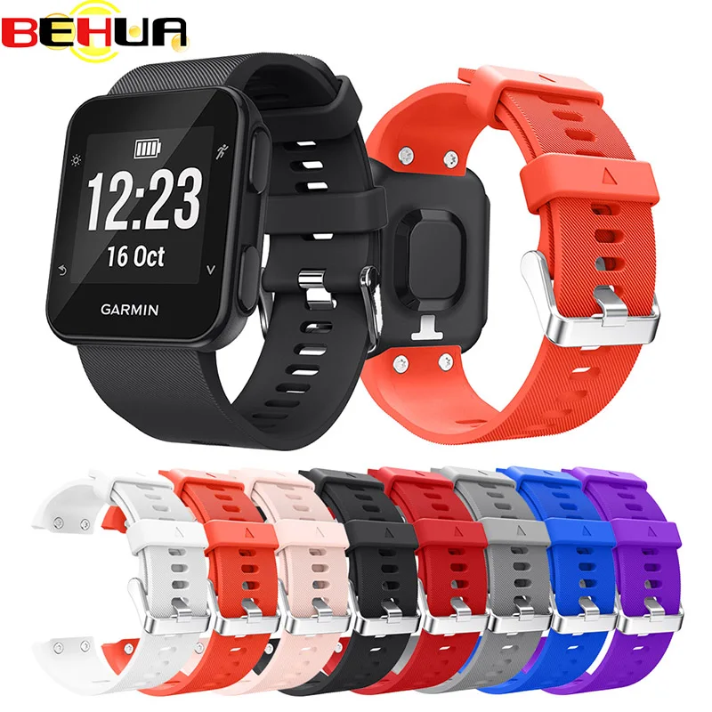 Новый модный силиконовый ремешок для часов Forerunner 30 наручный браслет Garmin 35