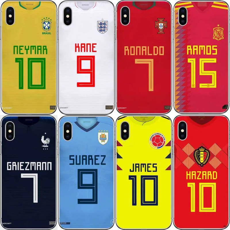 

Neymar Cristiano Ronaldo Football Jersey Back Phone Case for iphone 5s SE 6 6S 7 XR XS MAX 6Splus Hard plastic Phone Shell