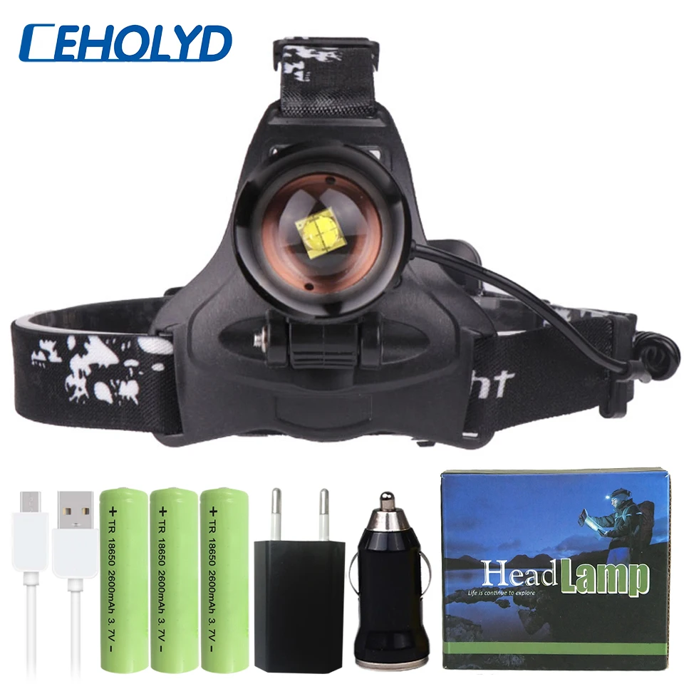 

New arrive 4292 lumen XHP70.2 32W powerful Led headlamp Headlight zoom head lamp light flashlight torch Lantern