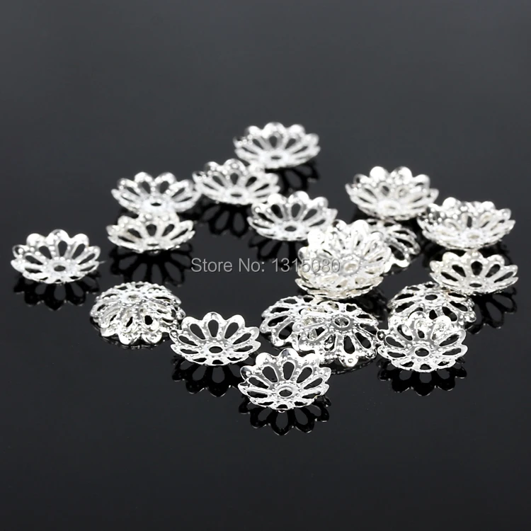 

9 мм 1500 шт./лот Золотые/Серебристые/бронзовые металлические колпачки для бисера ювелирные изделия