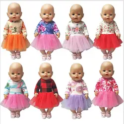 Лидер продаж Born Одежда для куклы-младенца Fit 18 дюймов 40-43 см Единорог Платье кукольная одежда для малышей подарок на день рождения на
