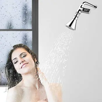 

1PCS Baby Care LED Display Home Water Shower Digital Thermomete Flow Self-Generating Electricity Monitor Energy Smart Meter
