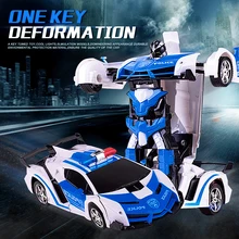 Радиоуправляемый робот 2 в 1 с дистанционным управлением, беспроводной радиоуправляемый робот-деформация, модели радиоуправляемого автомобиля, для вождения, спортивного преобразования, детская игрушка в подарок