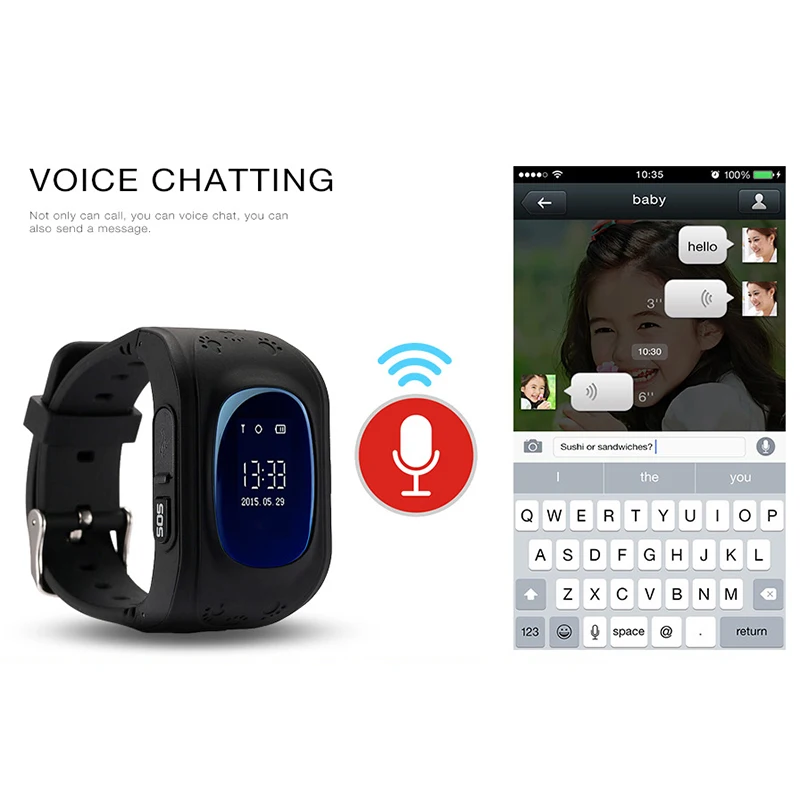 ITORMIS Q50 Kids Baby Smart Watch Children Phone Watches Security Safety GPS Location Finder Tracker Locator SOS for iOS Android