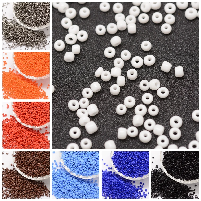 

6/0 8/0 Opaque Colours Glass Seed Beads for Jewelry Making DIY Necklace Bracelet Earrings Rings Accessories, Grade A, Round