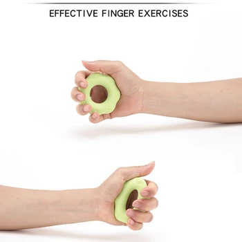 

2Pcs/Set Silicone Strength Finger Hand Grip Muscle Power Puller Training Exerciser &T8