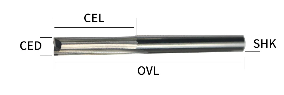 HUHAO 1pc 3.175mm Two Flutes Straight router bits for wood CNC Straight Engraving Cutters Carbide Endmills Cutting Milling Tools