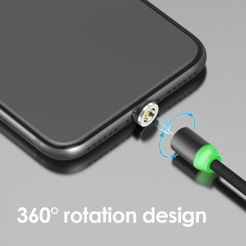 تحلق فوق كابل مغناطيسي LED المصغّر usb الكابلات 1 متر Chargering سريع المغناطيس شاحن سامسونج Xiaomi شاحن هاتف محمول يعمل بنظام تشغيل أندرويد كابلات