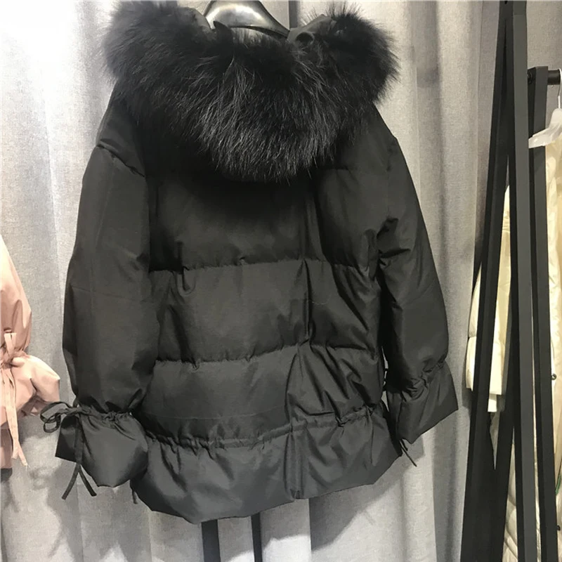 Fourrure Outwear De pink Parkas D'hiver Manteau Femmes Duvet black Raccon Le Col Neige Beige Chaud Slim Canard Blanc Capuchon Fitaylor Veste À green Réel Bas Vers Femme L3c5RqA4j