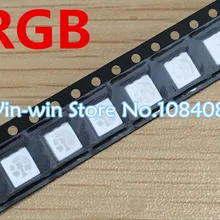 100 шт. 5050 RGB SMD СВЕТОДИОДНЫЙ красного, синего, зеленого и SMT СВЕТОДИОДНЫЙ PLCC-6 3 вилочным держателем светильник излучающие диоды для подавления переходных скачков напряжения лампа шарик для автомобиля, лодка, велосипед, "сделай сам"