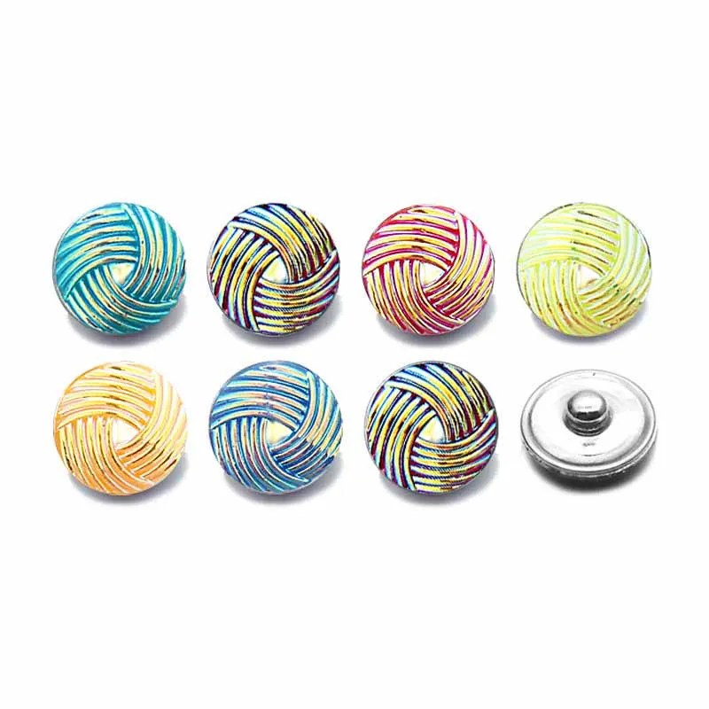 Wholesale Silicone 18mm Acrylic Resin Uneven Snap Button 014 Fit Charm Interchangeable Bracelets Jewelry Women Accessories | Украшения и