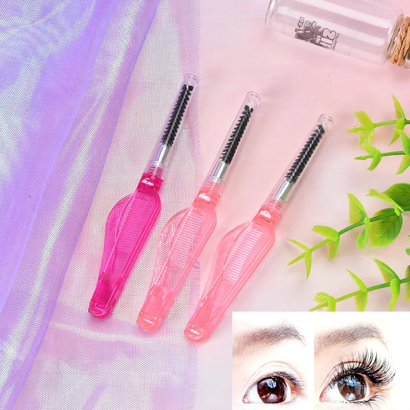 Double headed Antibacterial Foldable Mascara Wands Applicator Wand
