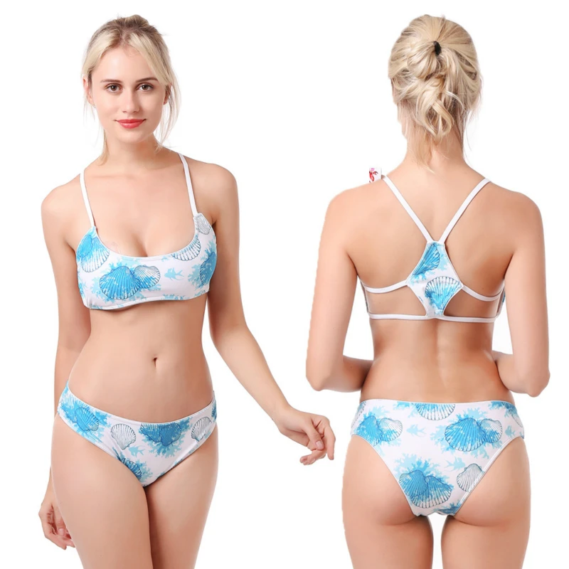 

Sexy Animal Print Bikini 2019 Bandeau Swimsuit Women Bottoms Thong Swimwear Female Two Pieces Bikini Set Brazilian Bathing Suit