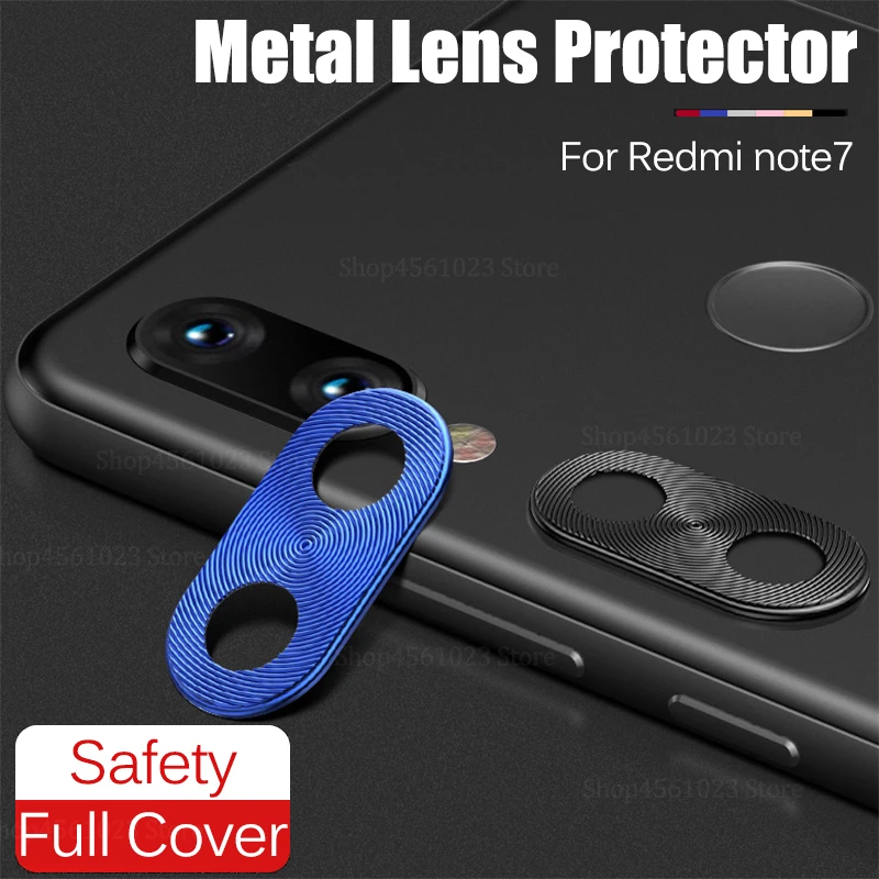 

2 Metal Lens Protector For Xiaomi Redmi Note7 Note 7 Pro 7Pro Luxury Camera Guard Circle Case Cover Ring Bumper Protection Ring