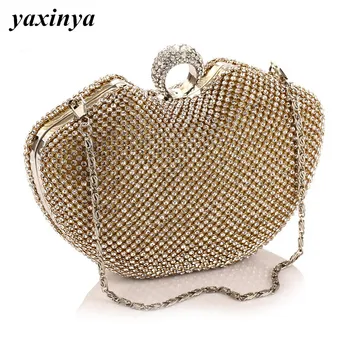 

Apple Full Diamond Fashion Bag Women's Clutch Night Banquet Bag XW-1250