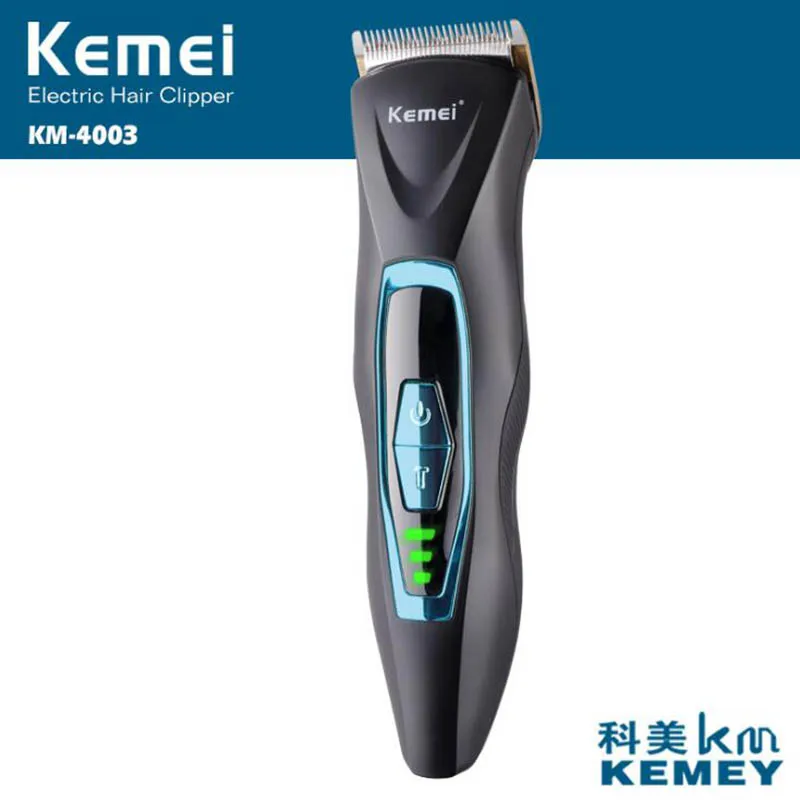 

Kemei KM-4003 Hair Trimmer For Men Electric Haircut Machine Rechargeable Beard Hair Clipper 110-240V