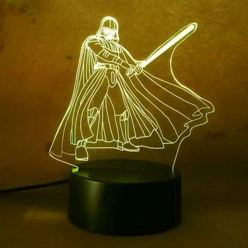 

3D LED Lava Star Wars Darth Vader Night Light for Baby Kids RC Smart Toy Touch 7 Colour Light Bedroom Table Lamp gift Sleep lamp
