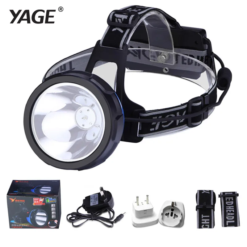 YAGE зарядная лампа фронтальные фары на лбу фонарик головной свет Led Lintern литий