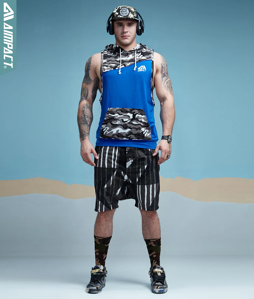 Aimpact Men Camo Tank Tops with Hoody Fitness Mens Bodybuilding Clothing Crossfit Workout Top Activewear Sleeveless Hoodies 2017 (7)