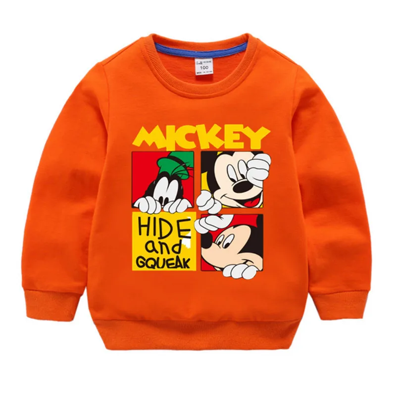 Moggi Cat Cartoon Mickey Boys Sweatshirts for Little Kids Clothes 1-8Years Autumn Spring Children Long Sleeve Cotton Cloth (9)