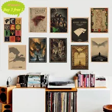 Game Of Thrones Movie TV Vintage Kraft Paper Poster Bar Cafe Home Decor Painting Wall Sticker