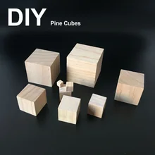 12 шт. деревянное ремесло поставляет блоки кубики из дерева 35 мм 40 мм 50 мм сосна ручной блок