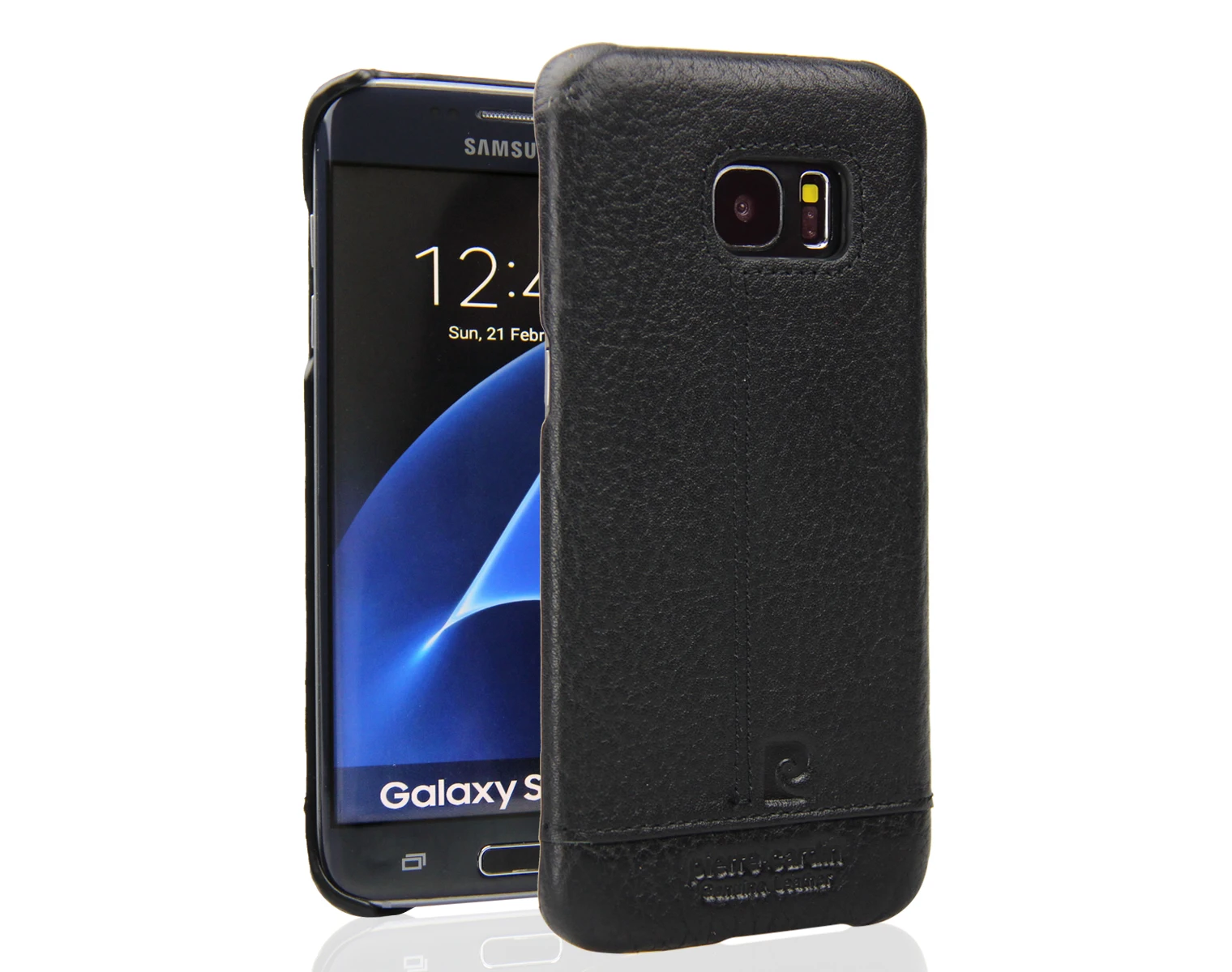 Кожаный чехол для Samsung Galaxy S7 Edge легкий тонкий накладка из натуральной кожи