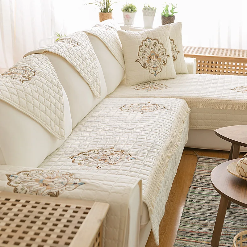 

Corner Sofa Cover Couch Cover CottonSofa Slipcover Printing Quilting Sofa Cushion Europe Stylel Four Seasons Sofa Towel