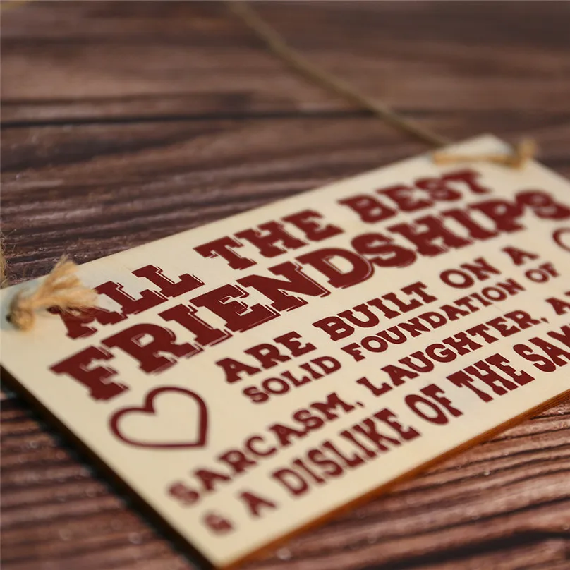 Sign Board Best Friend Friendship Gift Chic Spending Heart Thank You Decoration home Decor 2019 new hot sale #25j10 (13)