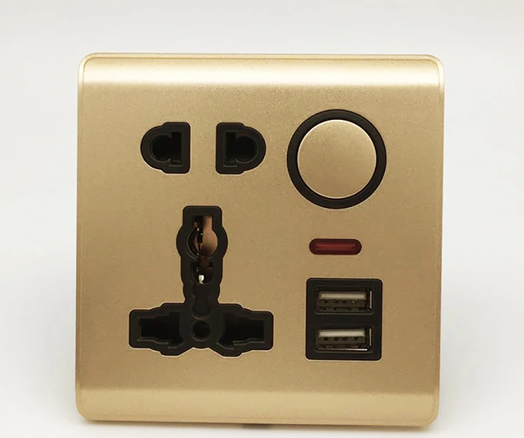 Двойной USB настенный Разъем для дома фитинги зарядное устройство для сосудов адаптер питания Порт розетки панель легко установить