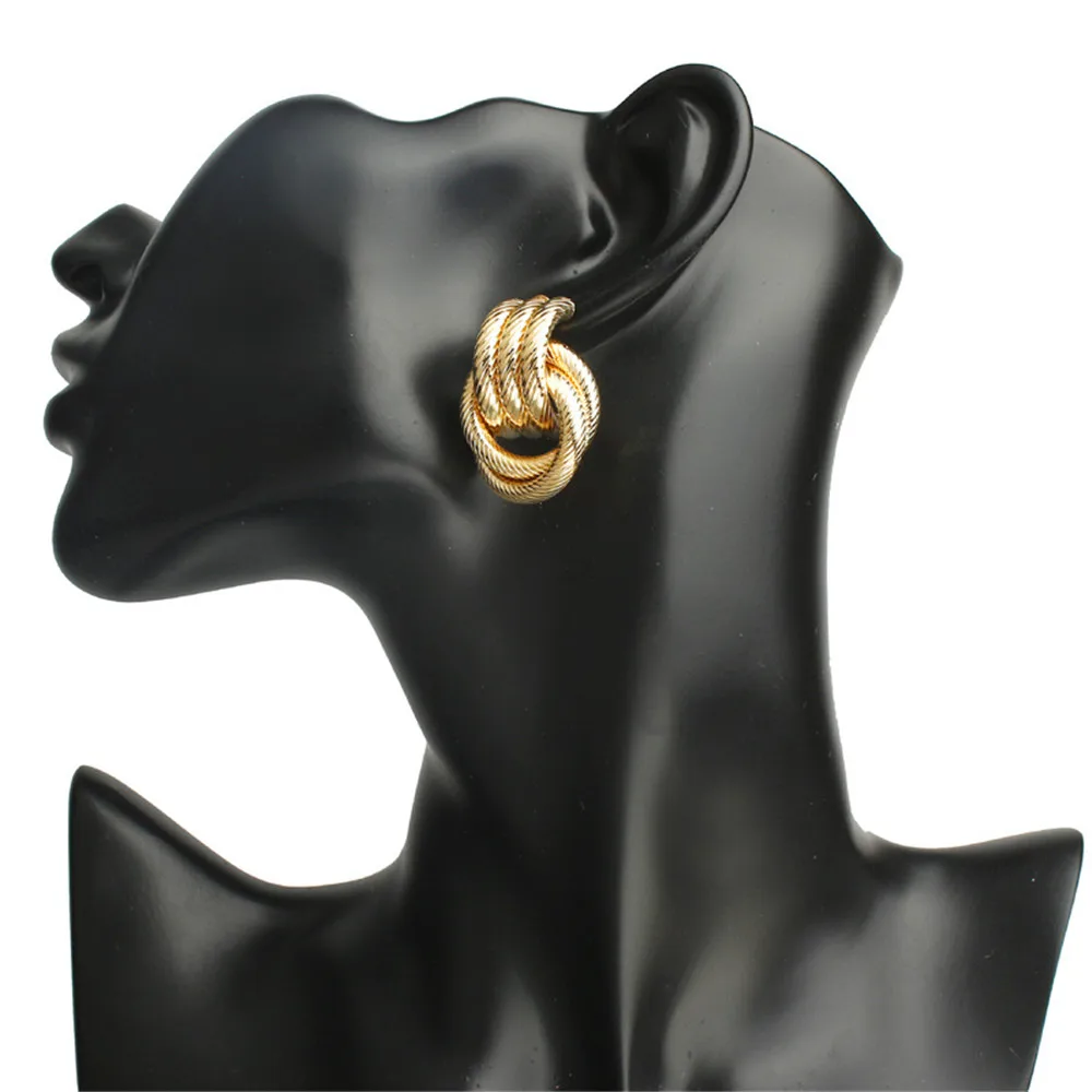 

ECODAY Fashion Metal Statement Earrings Geometric Stud Earrings for Women Jewelry Earings Oorbellen Pendientes Brincos