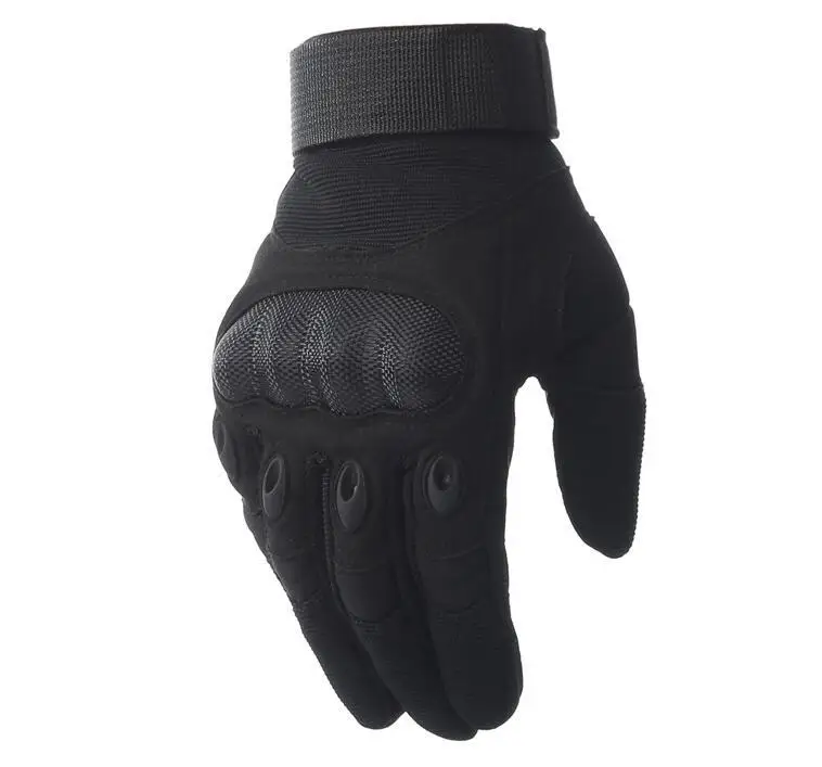 Спортивная одежда тактические армейские страйкбольные Пейнтбольные стрельбы перчатки полный палец военные мужские перчатки Броня Защита оболочки перчатки - Цвет: Black