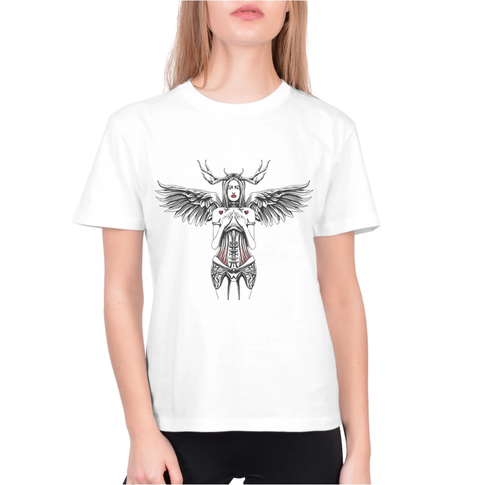 

Creative 3D Printing Casual Harajuku Women T-Shirt Short Sleeve Cotton Fashion Tees Top Angel Woman Clothing Camisetas Femininas
