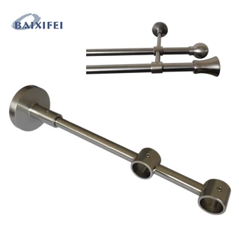 

2 Pcs D16mm Curtain Rod Decorative Double Bracket 13.5/6cm , Curtain Accessories Bracket for Window Decoration