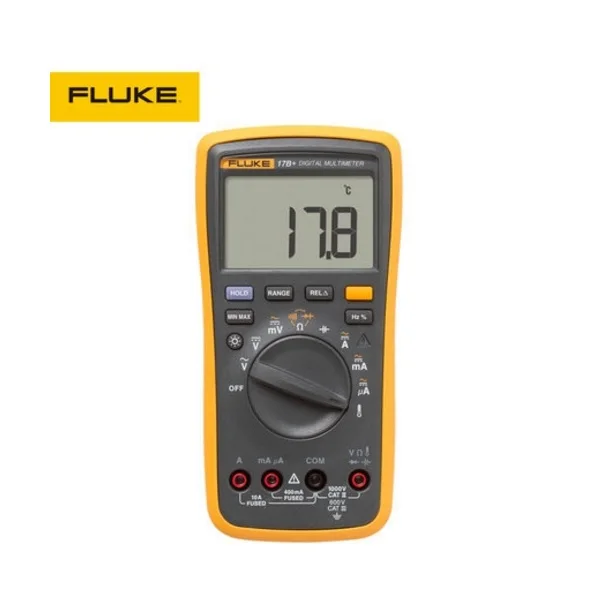 

FLUKE 17B+ AC/DC Voltage,Current,Capacitance,Ohm Auto/Manual Range Digital multimeter with Temperature Measurement